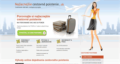 Desktop Screenshot of najlacnejsie-cestovne-poistenie.sk