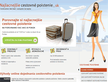 Tablet Screenshot of najlacnejsie-cestovne-poistenie.sk